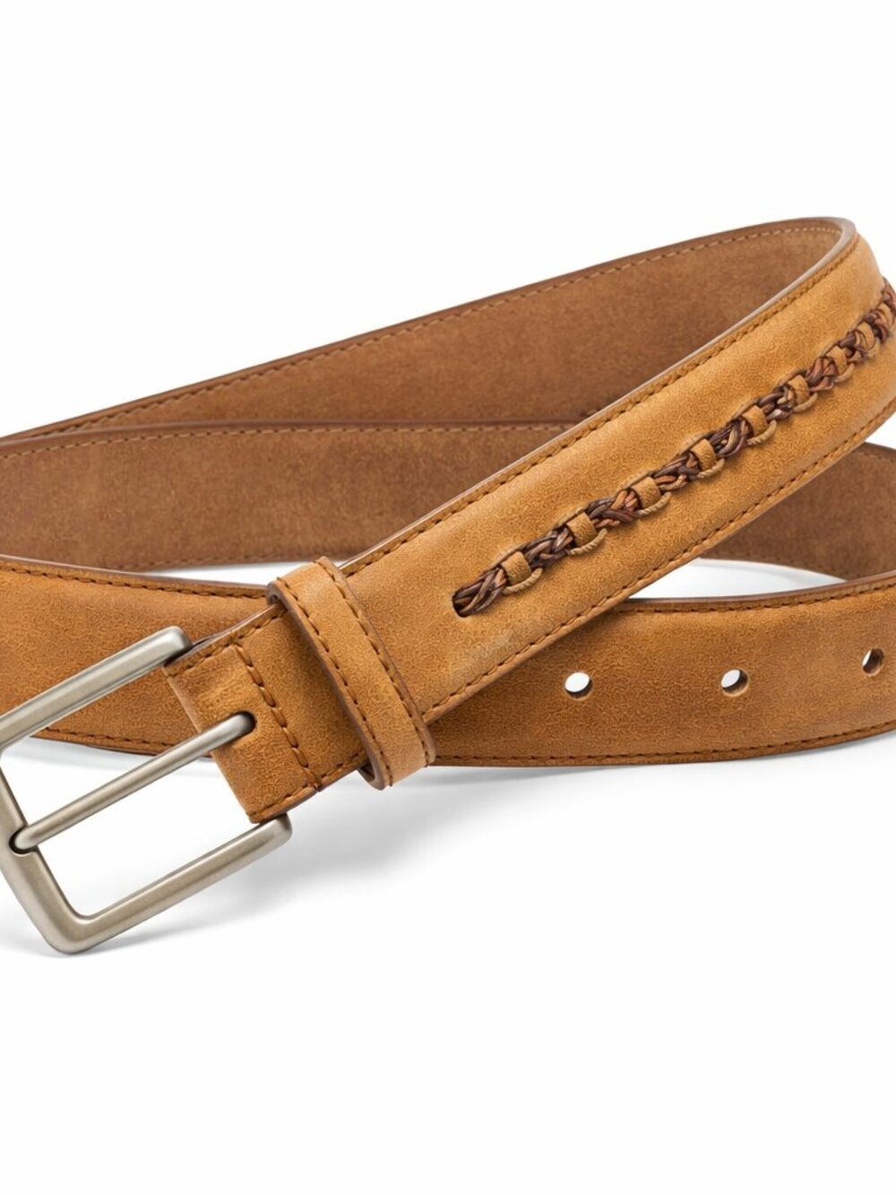 Columbia Vintage Leather Braided Belt Multicolored Genuine Leather 32/80